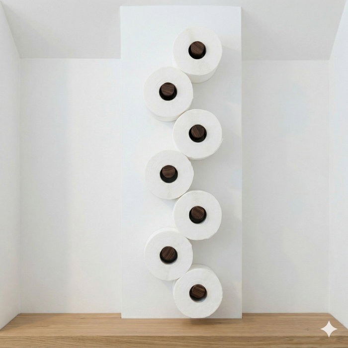 Hanah Home R-Raf302 Soporte de papel higiénico de madera maciza